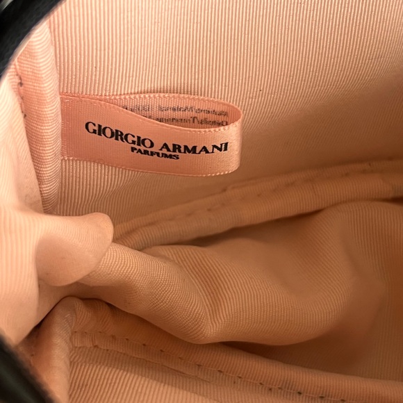 Giorgio Armani Black  with Gold Accents wristlet or cosmetics bag - Picture 10 of 12